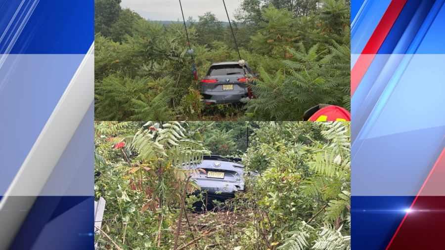 Car crashes through fence at I-91 rest stop in Holyoke