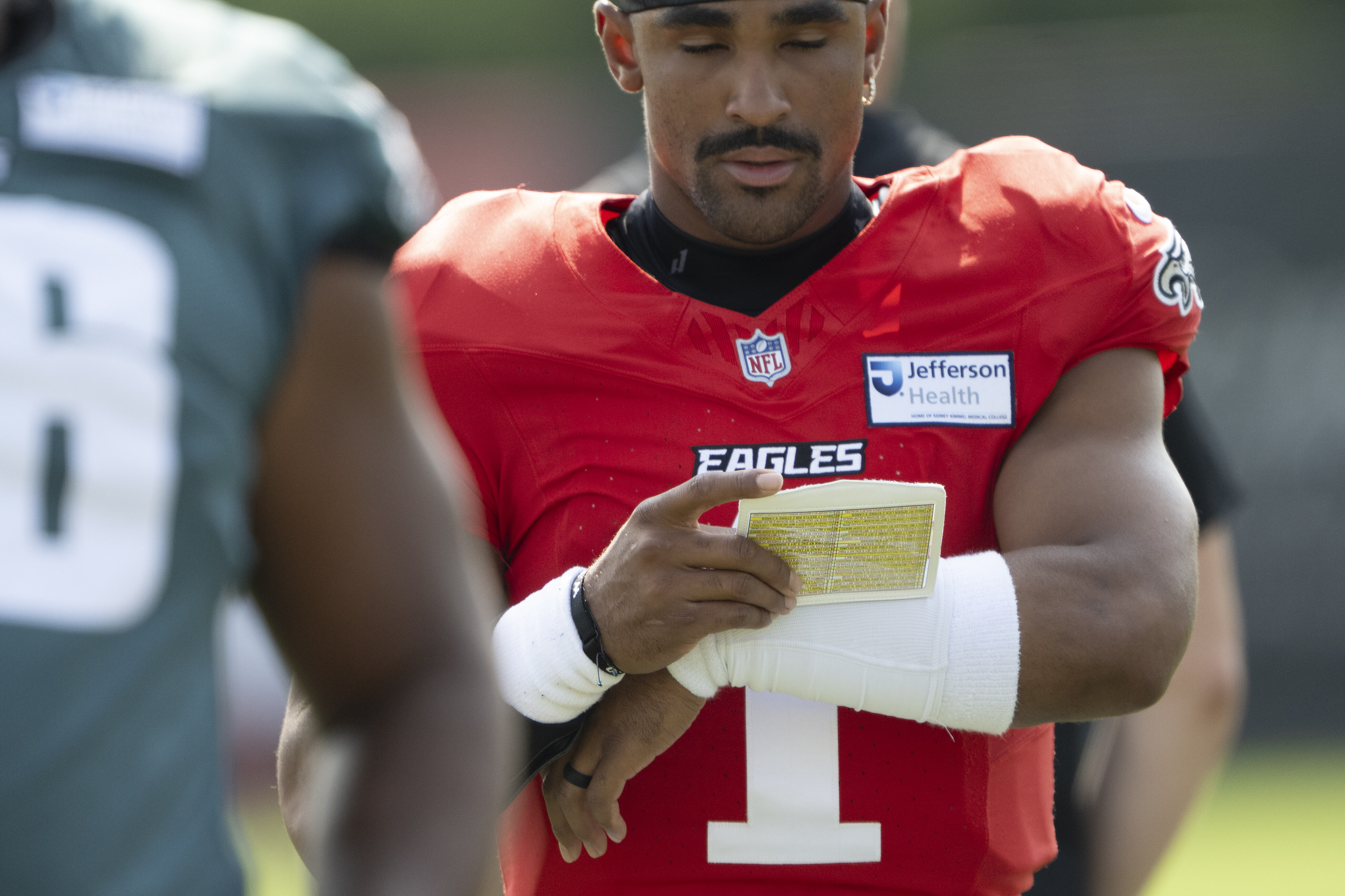 Jalen Hurts will likely have his play-caller in the booth for the first time. Hurts said he just wants Sean Mannion to feel comfortable