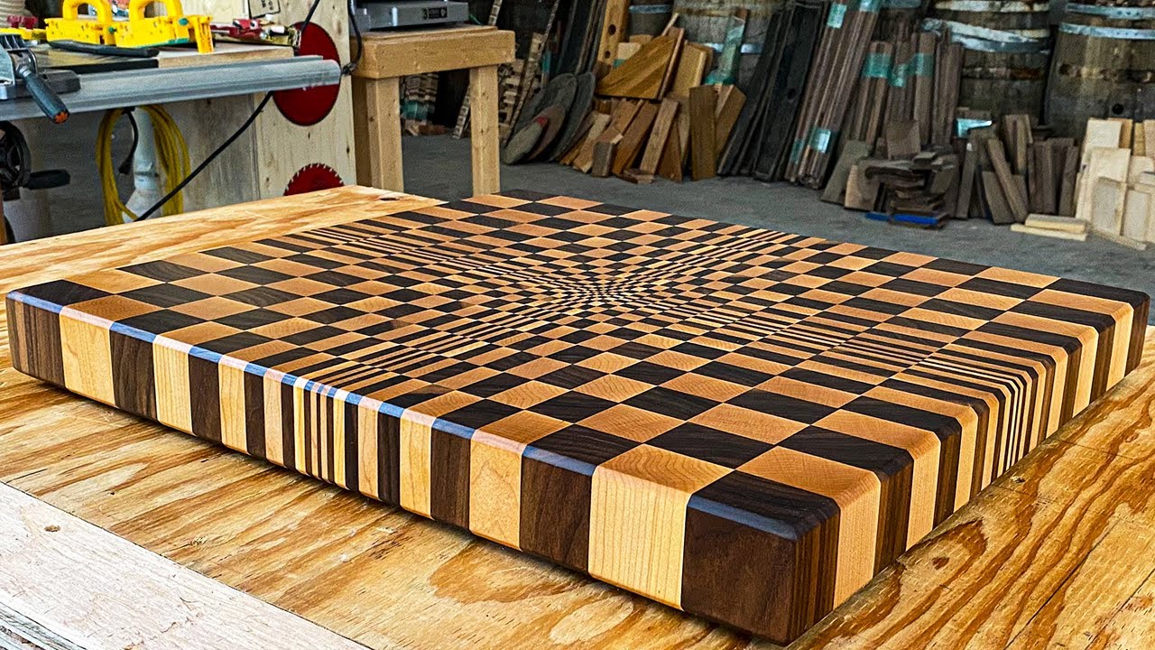 Maple + walnut illusion board