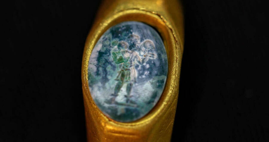 Archaeologists just found a gold ring with one of the earliest symbols for Jesus Christ in a Roman-era shipwreck