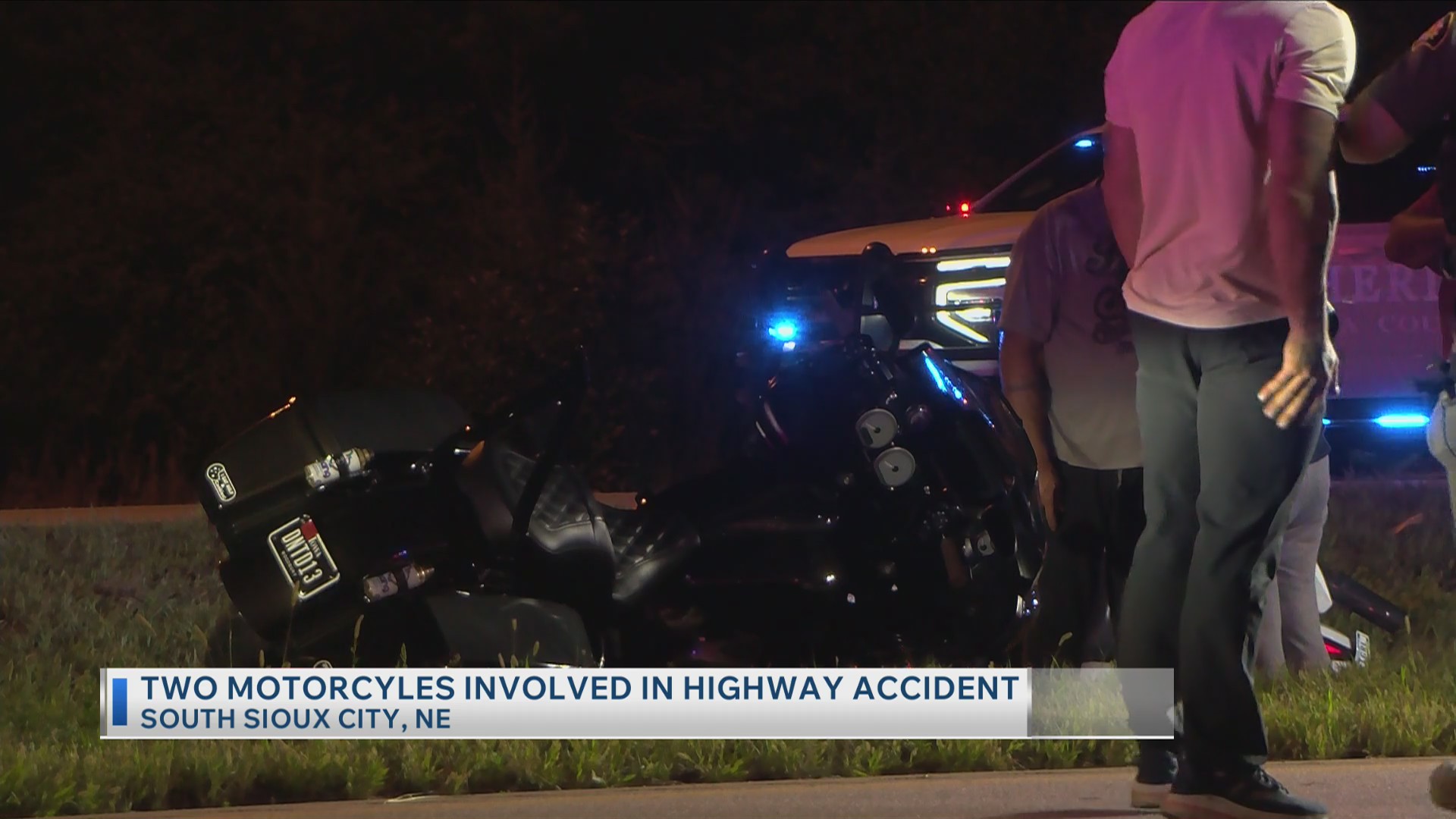 Two motorcycles involved in highway accident