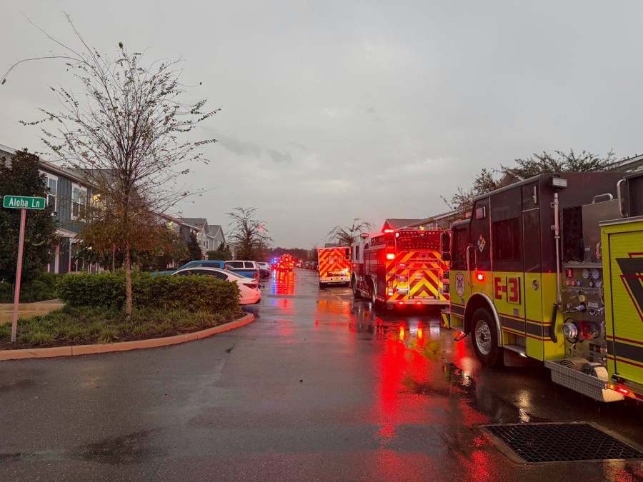 Dozens displaced after lightning strikes Brooksville apartments, sparks fire