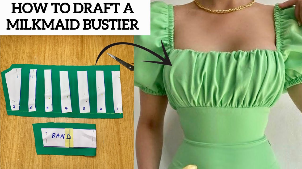 Drafting a straight milkmaid bustier pattern