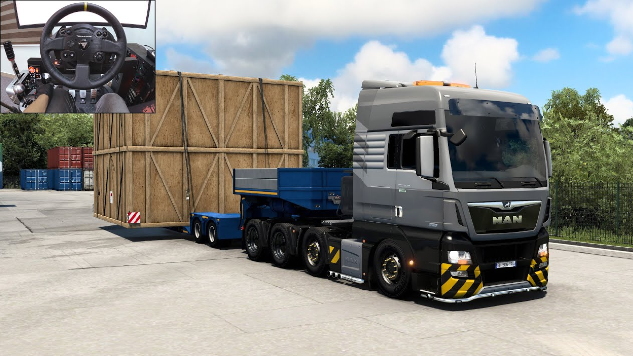 Driving across Spain in ETS2 with a Thrustmaster TX setup
