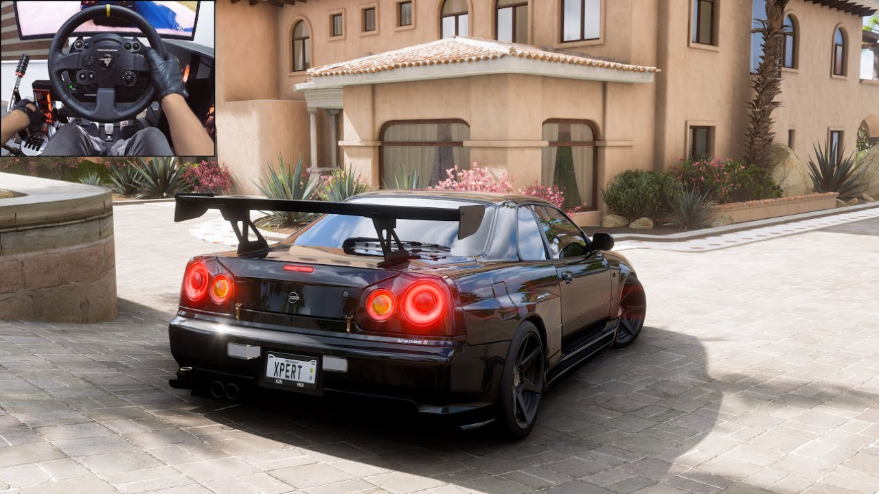 The mod features making the Skyline R34 GT-R feel authentic