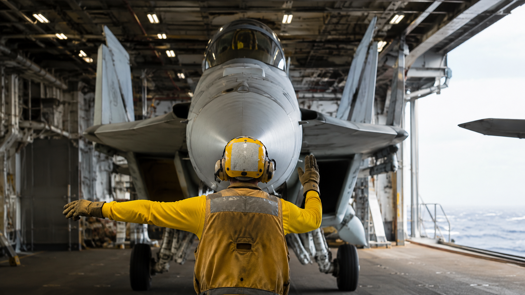 Aircraft carrier hangar deck - the hidden danger beneath the flight deck
