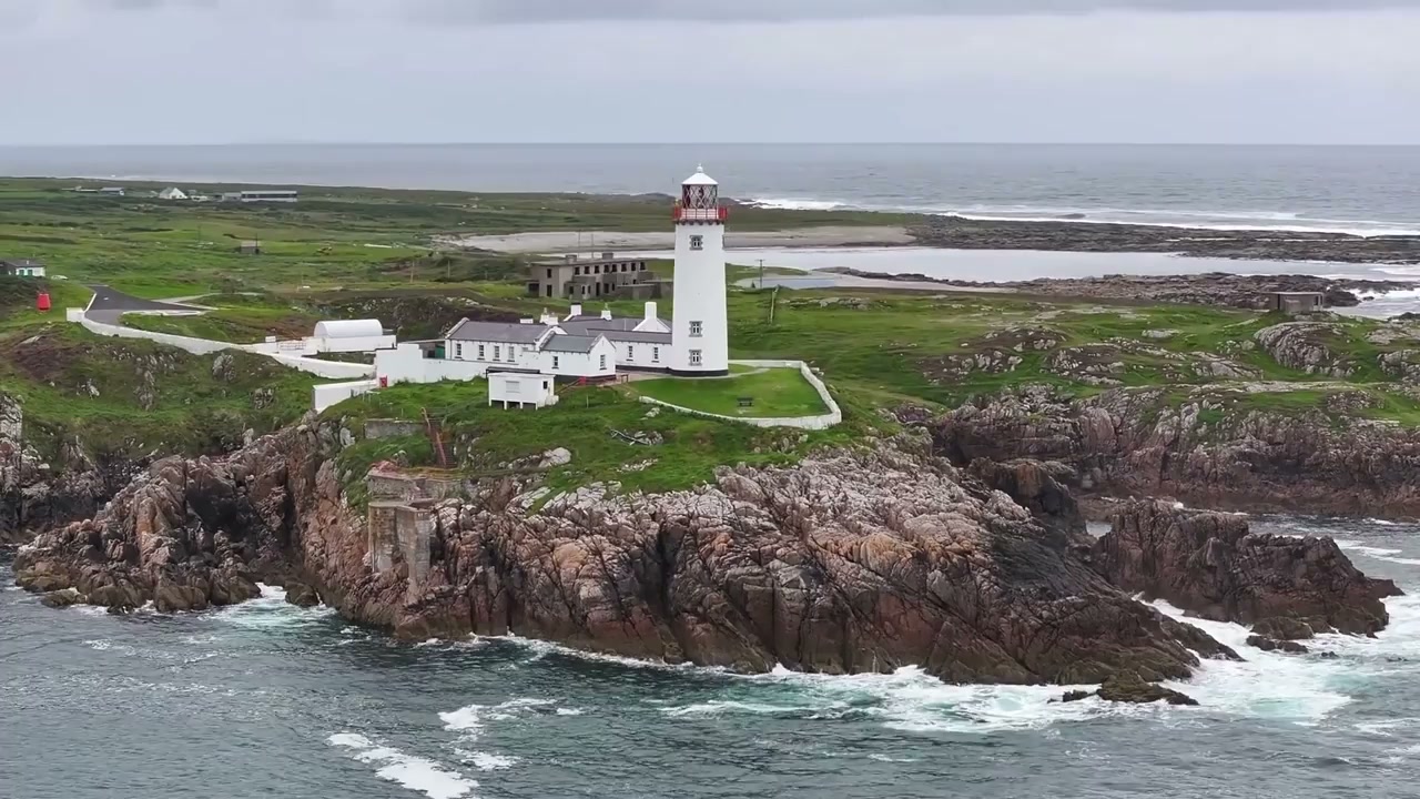 Fanad Head, Ireland: Drone soars over remote lighthouse