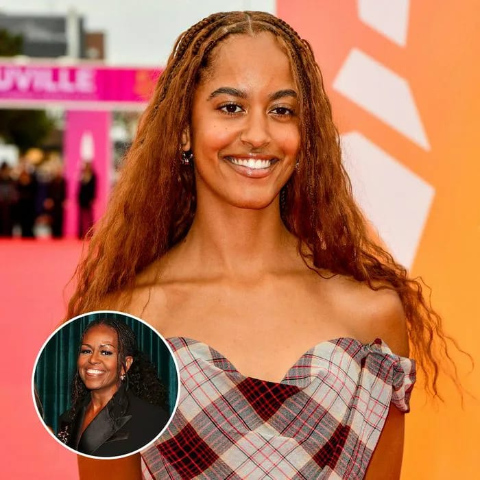 Malia Obama just wore the baggiest jeans with the tiniest top in LA as fans say she looks like her mom