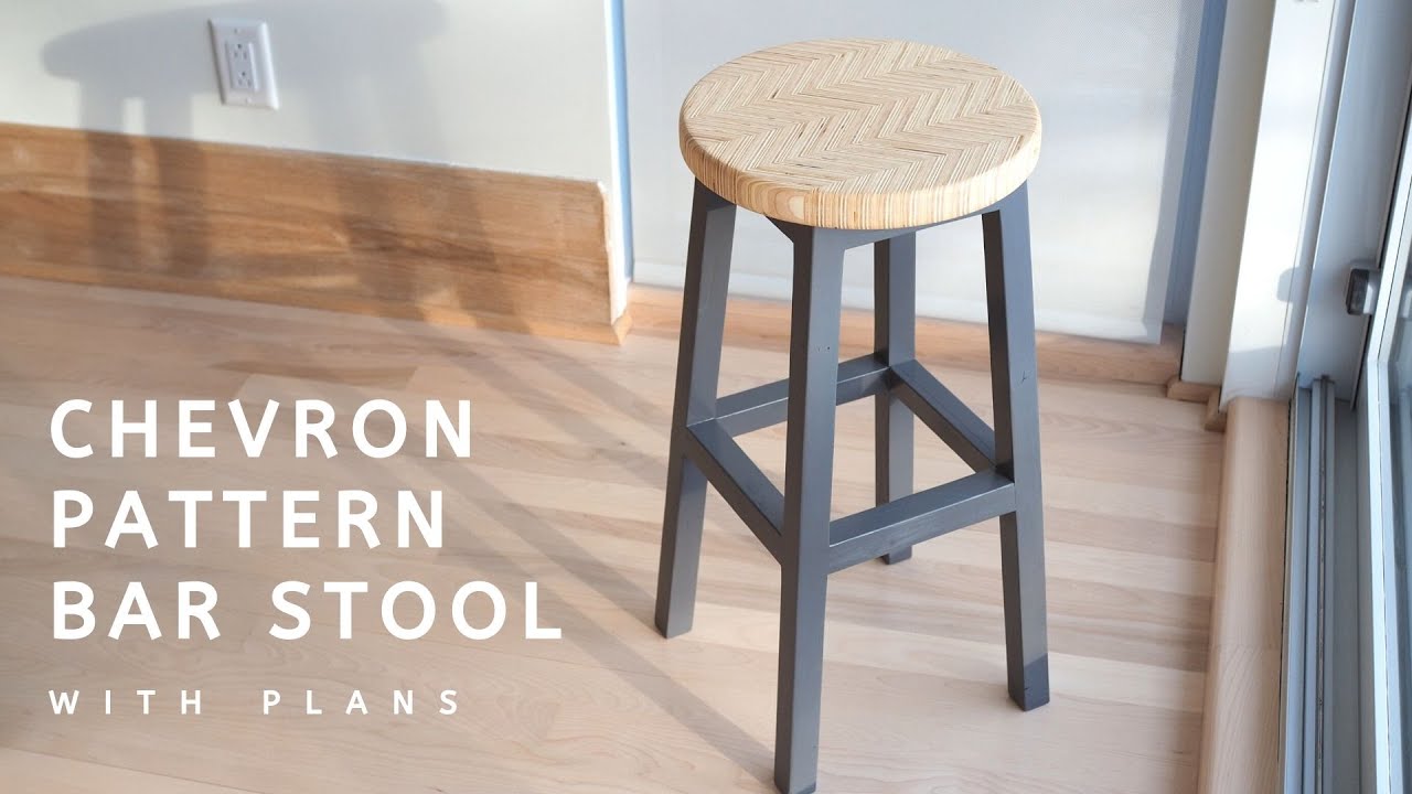 Plywood chevron bar stool (plans inside)