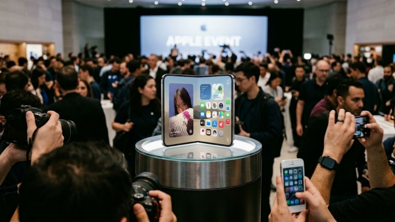 Apple unveils first foldable iPhone, stock dips