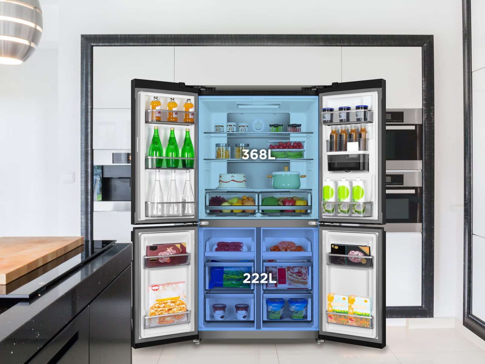 TCL's mega fridge range: 4 large-capacity models, compared