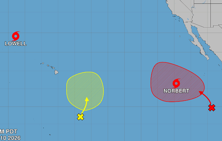 Tropical storm Norbert forms in eastern North Pacific
