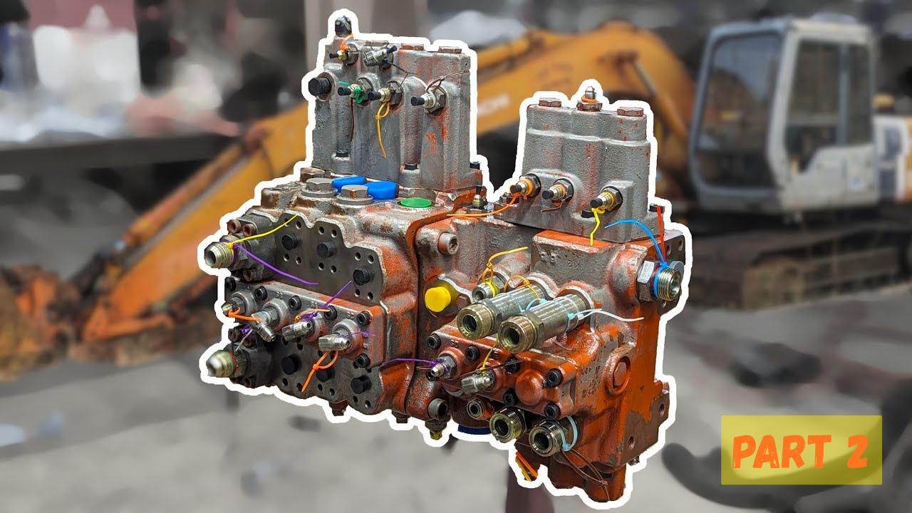 Final assembly of the Hitachi EX120-2 valve control block part 2