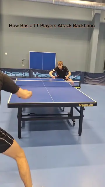 Basic vs cool backhand attacks in table tennis