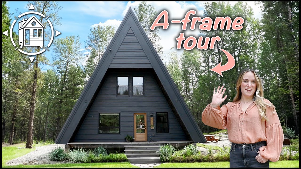 Inside her beautiful budget friendly luxury A-frame