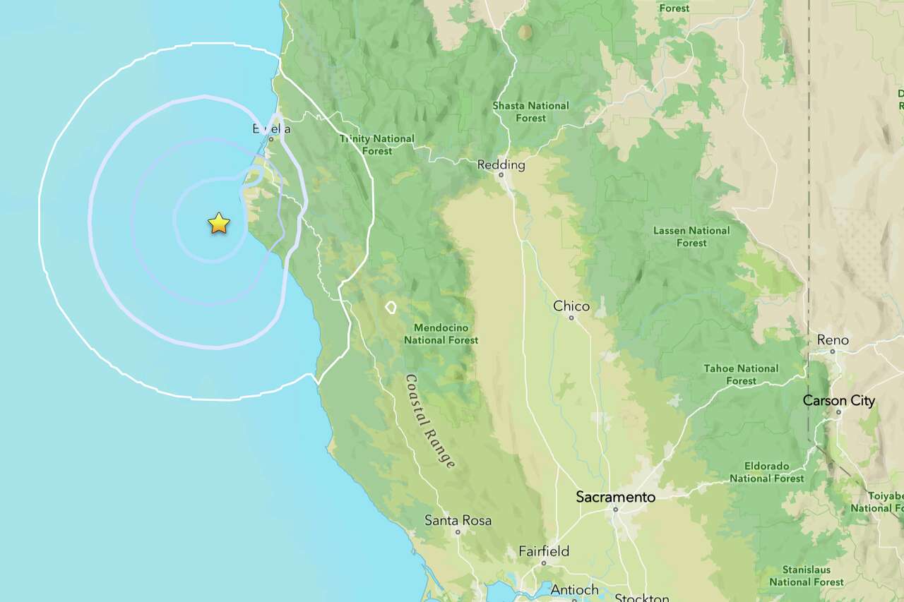Magnitude 3.6 earthquake strikes the coast of Northern California