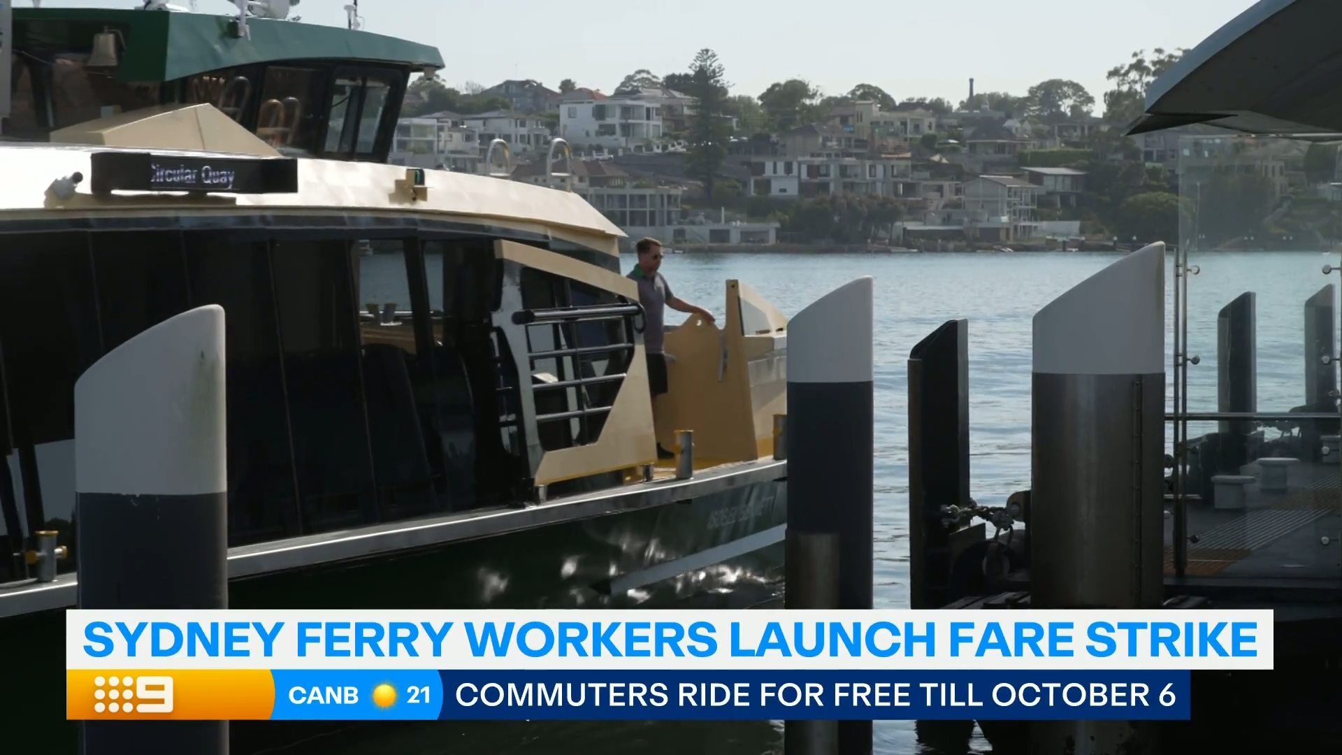 Sydney ferry workers launch fare strike