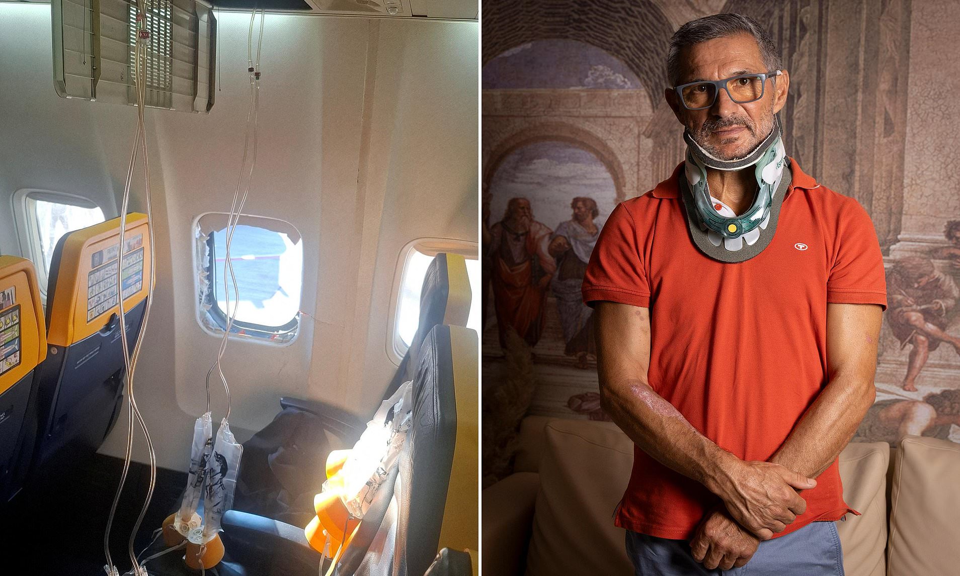 Ryanair boss disputes passenger's claim he was sucked through a broken window