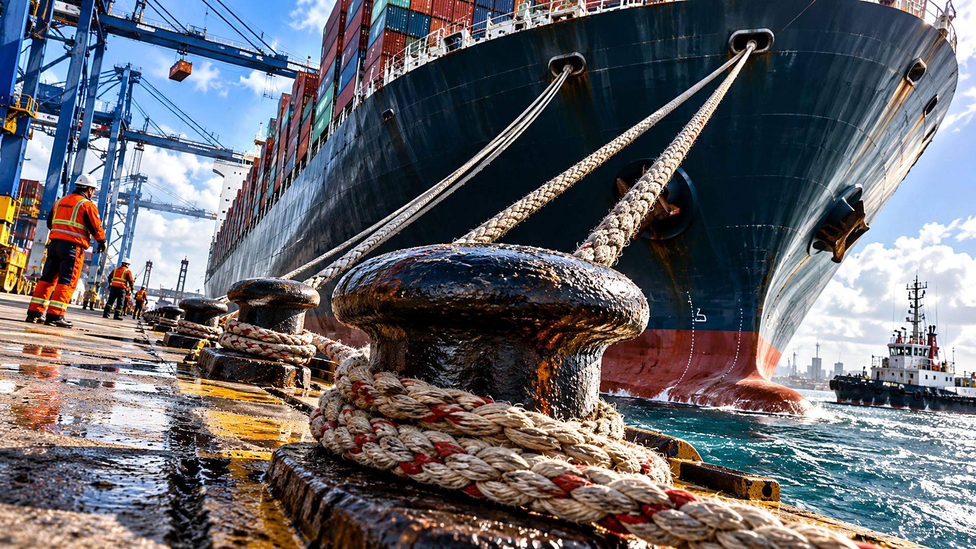 Why ships are still tied to docks with ropes, the dangers of snapping ...