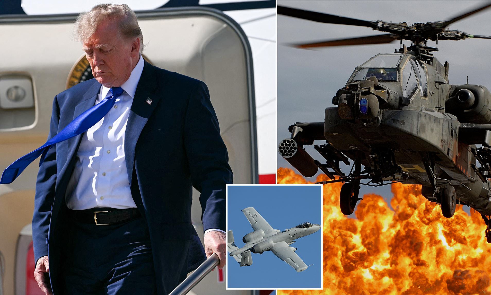 American $20MILLION fighter jet loses a wing after Trump issues chilling threat to Iran