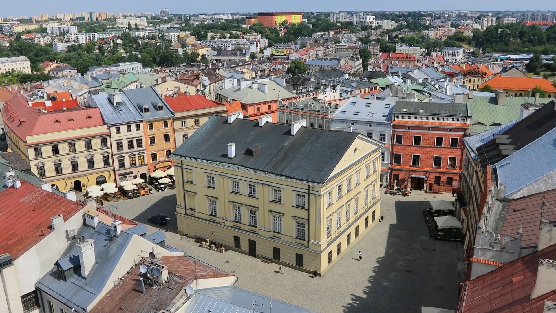 Lublin, Poland: Drone finds medieval streets & landmarks