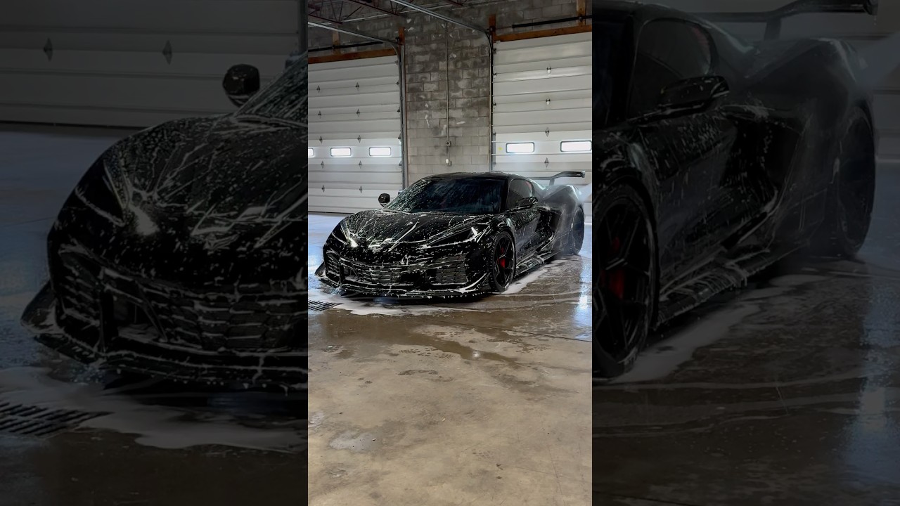 The C8 Corvette Z06 gets a bath after a bunch of mods!
