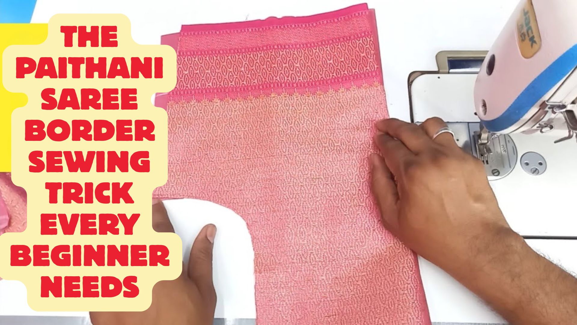 The Paithani saree border sewing trick every beginner should know