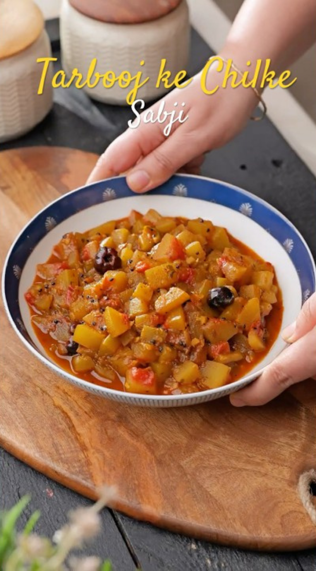 Sweet and tangy watermelon rind curry recipe
