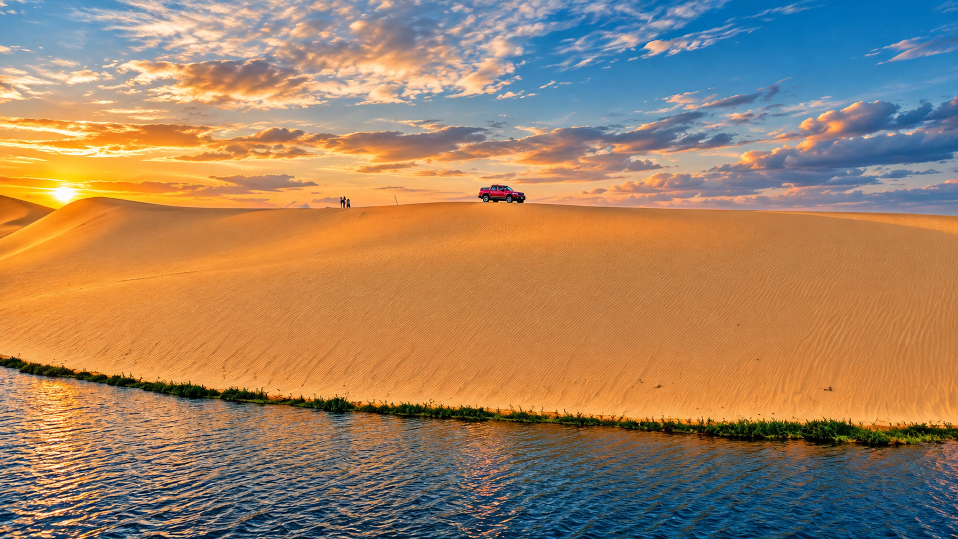 Goldene Sanddünen in Mui Ne, Vietnam
