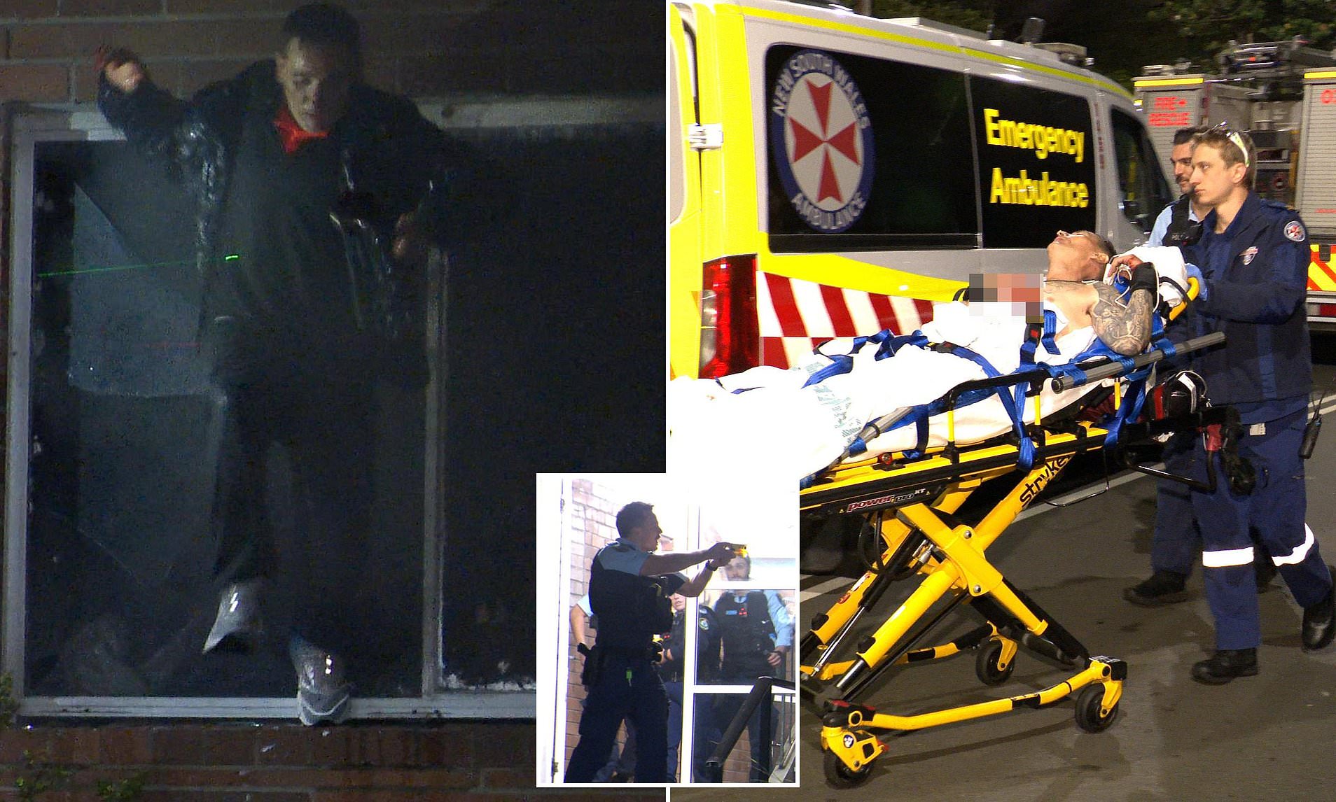 Dramatic moment man jumps from unit as cop draws Taser during early-morning siege in Sydney's east