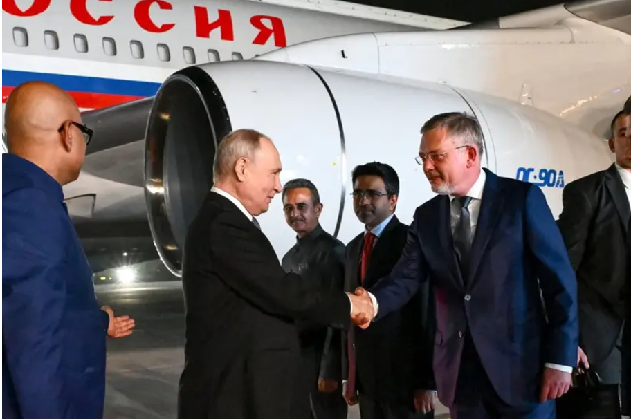 Putin lands in India for BRICS summit, first outside Russia since 2022