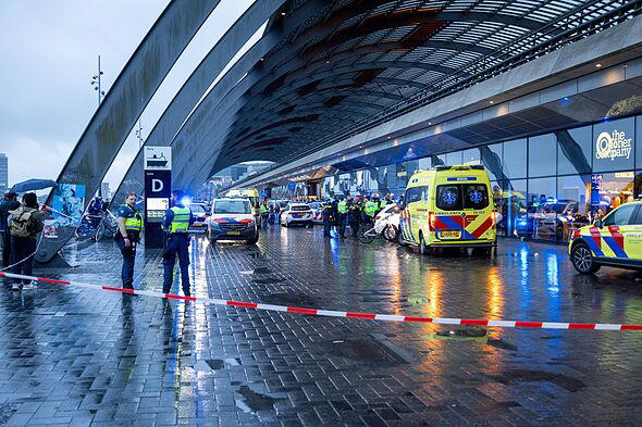 Police at Amsterdam Central Station