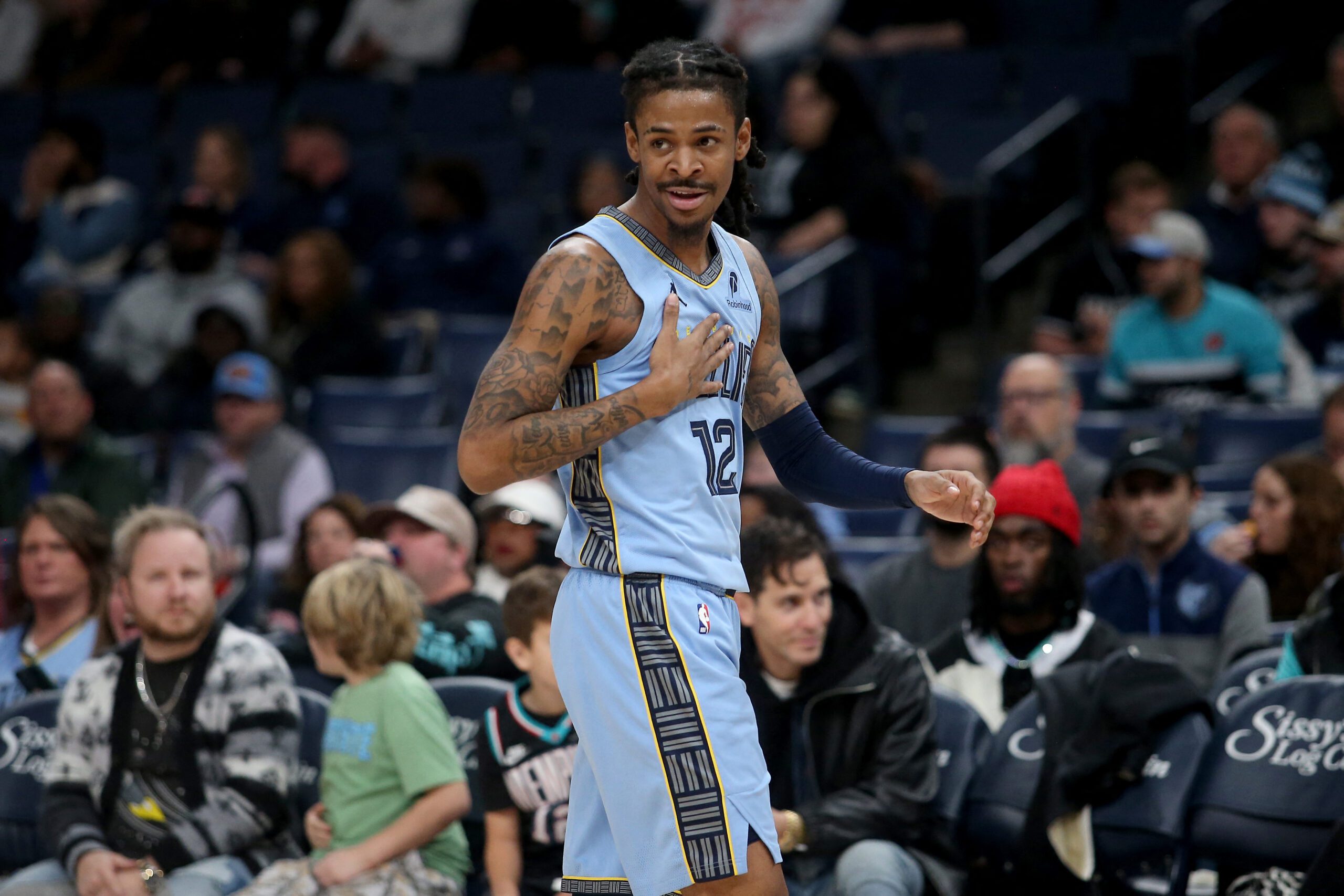 Ja Morant gives hype reaction to Damian Lillard's viral workout video