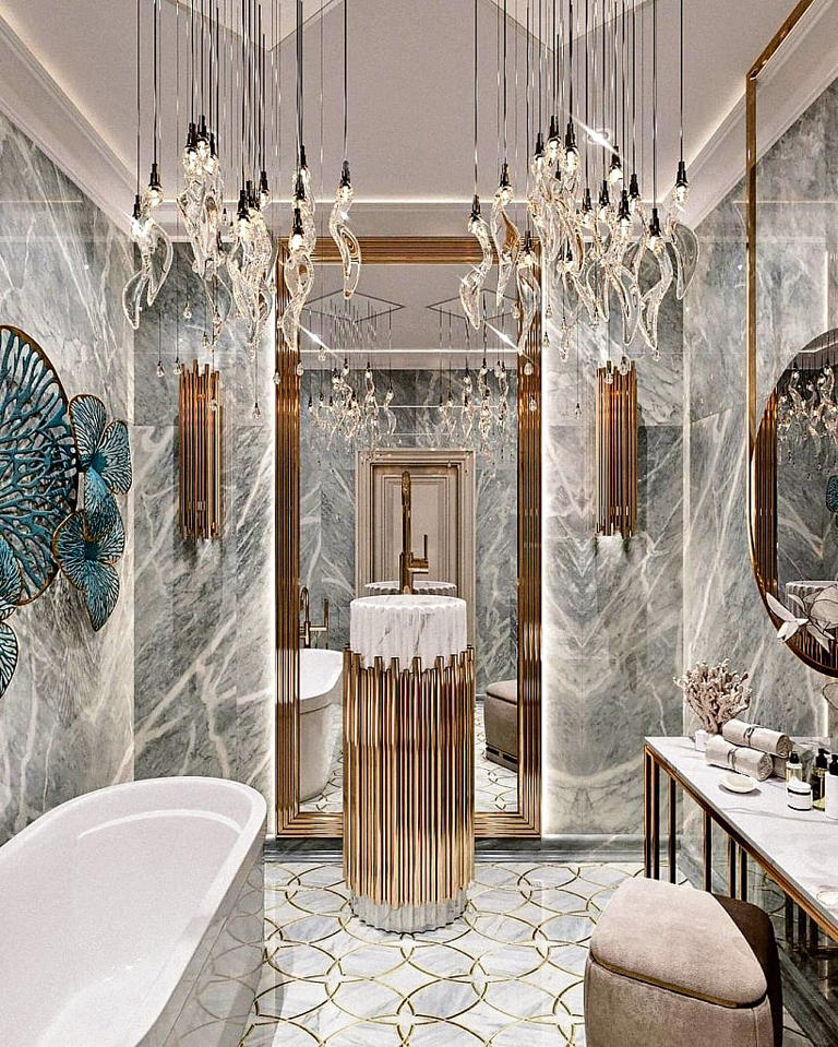 How textures, light and scent are redefining the luxury bathroom