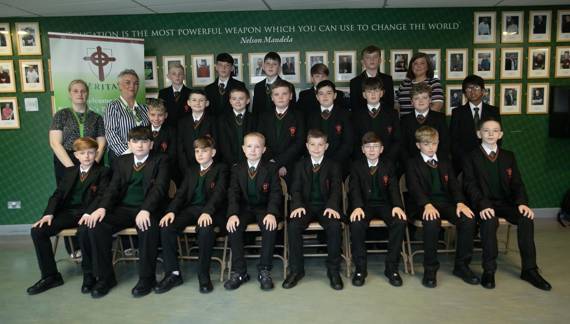 In pictures: Year 8 pupils arrive at St Joseph's Boys School in Derry