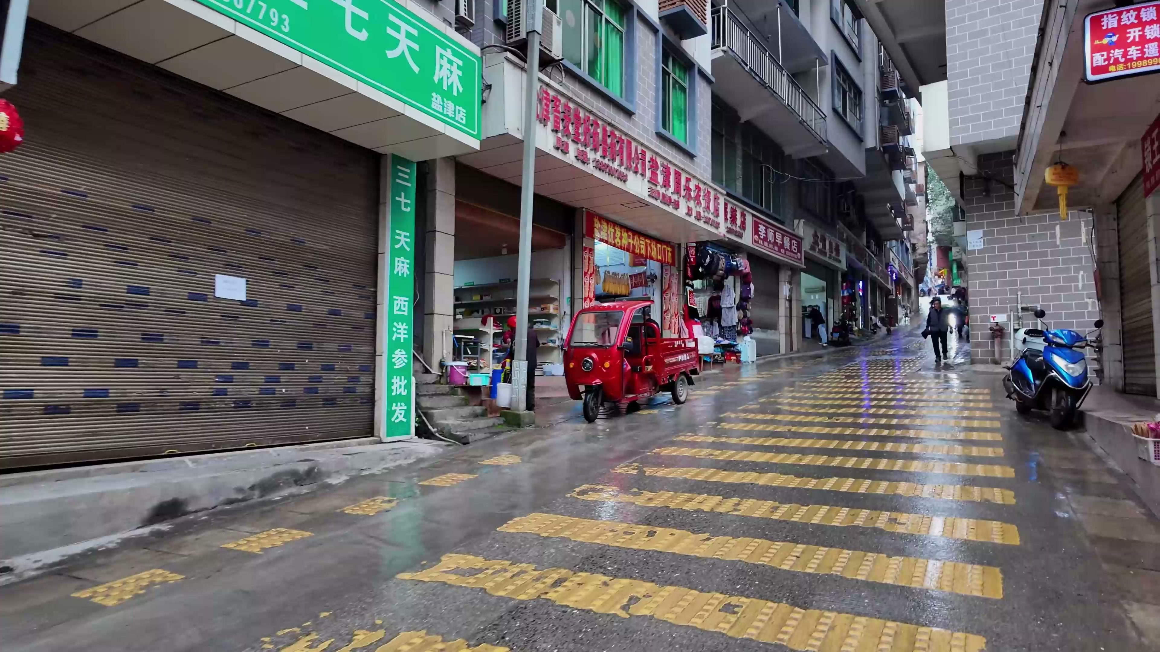 密集した住宅街の間で続く昔ながらの路面商い