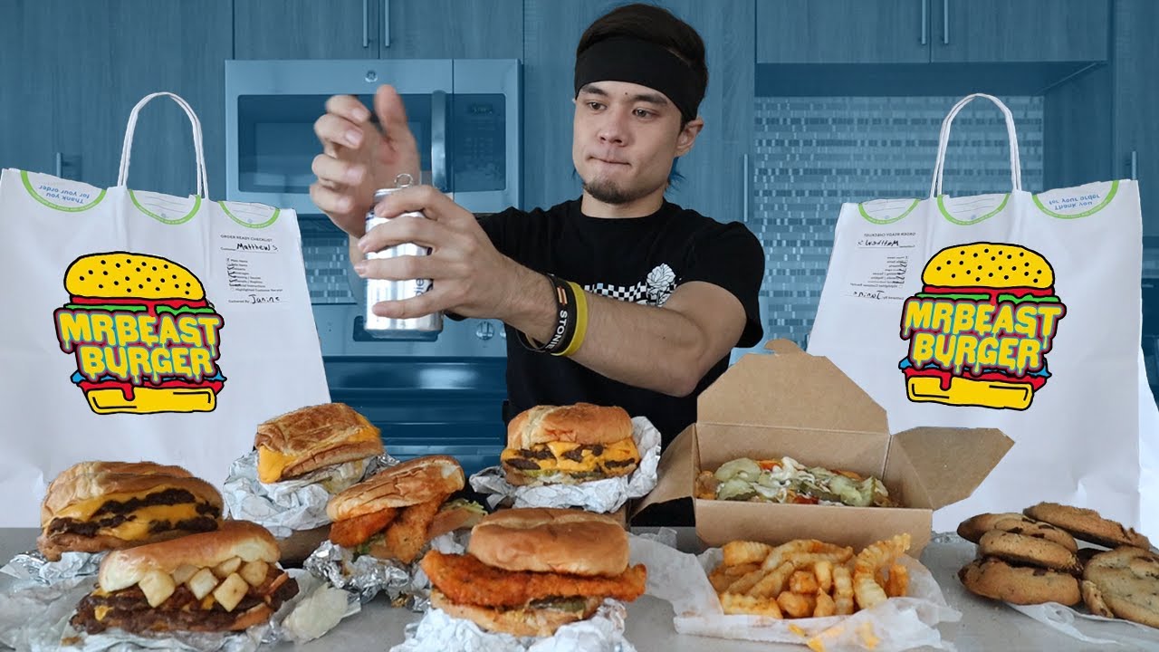 MrBEAST BURGER full menu challenge