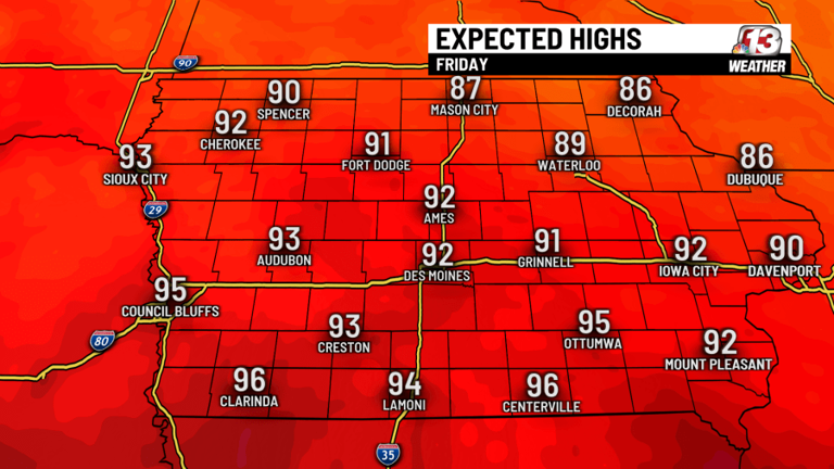 Heat, humidity and a few storm chances ahead for Iowa