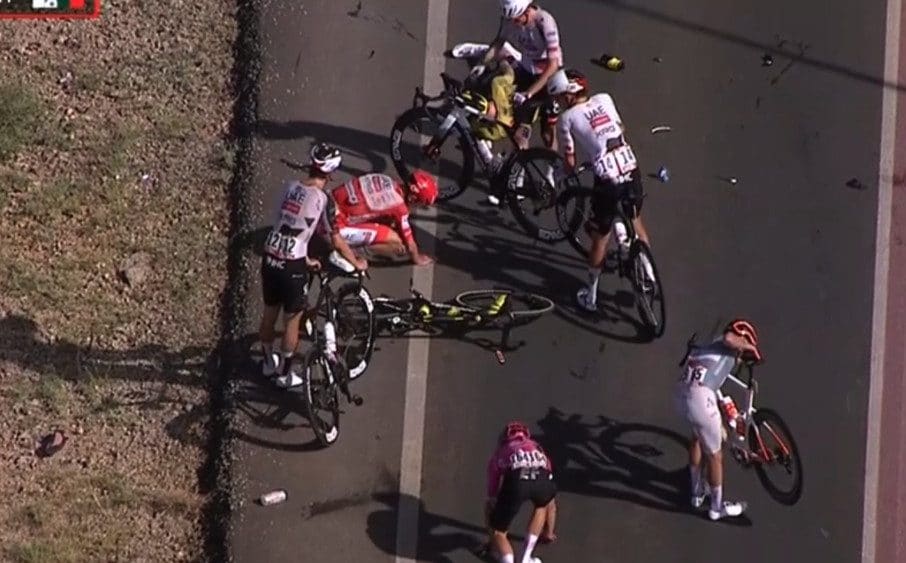 Tadej Pogacar fractures neck in crash that ends his Vuelta