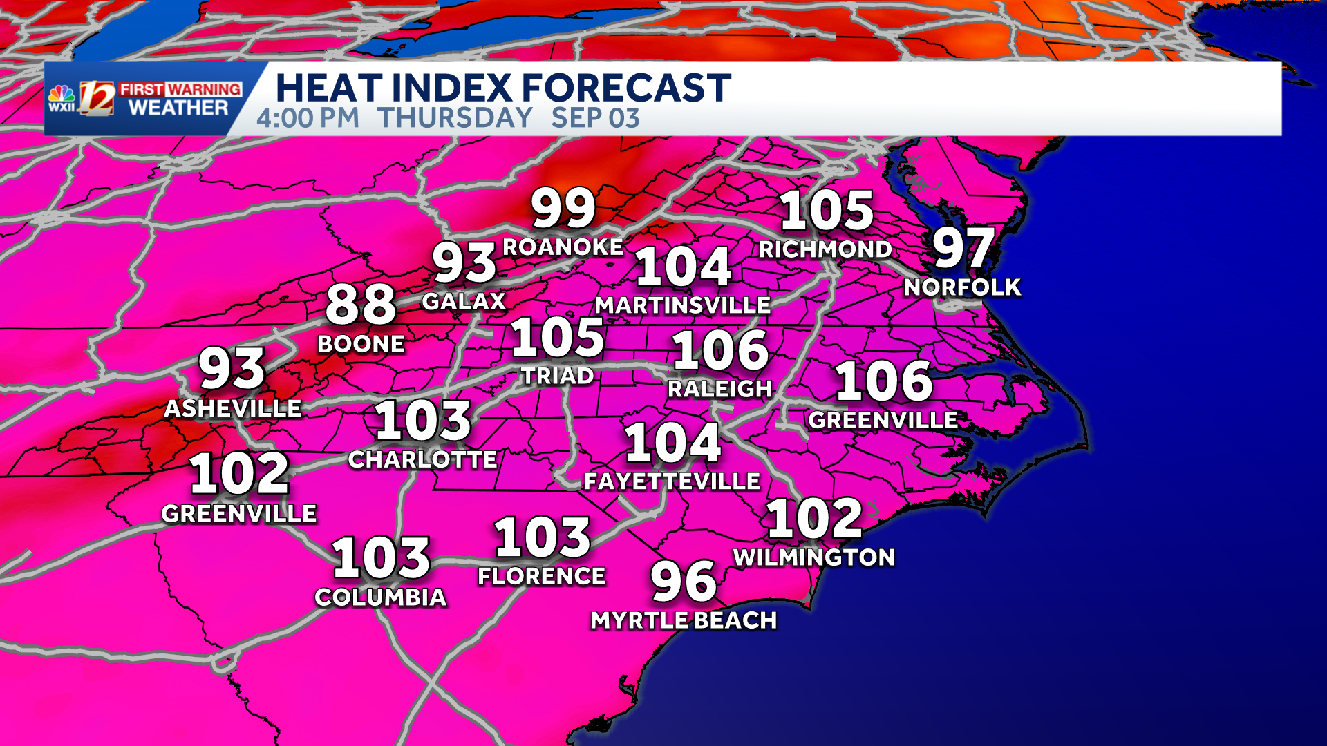 Humid North Carolina afternoons and plenty of sun | Are you ready for more hot 90s?