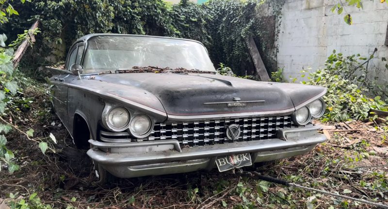Saved from the rubble: 1959 Buick Electra rescued after decades in a collapsed garage