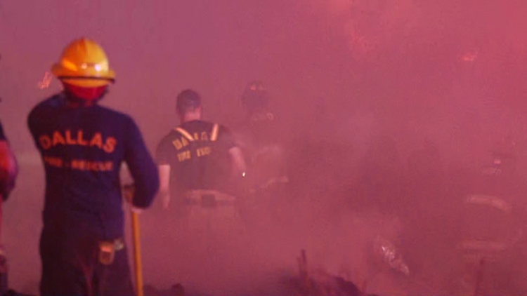 North Texas fire crews still working to fully extinguish overnight fire that saw evacuations in Sand Branch area