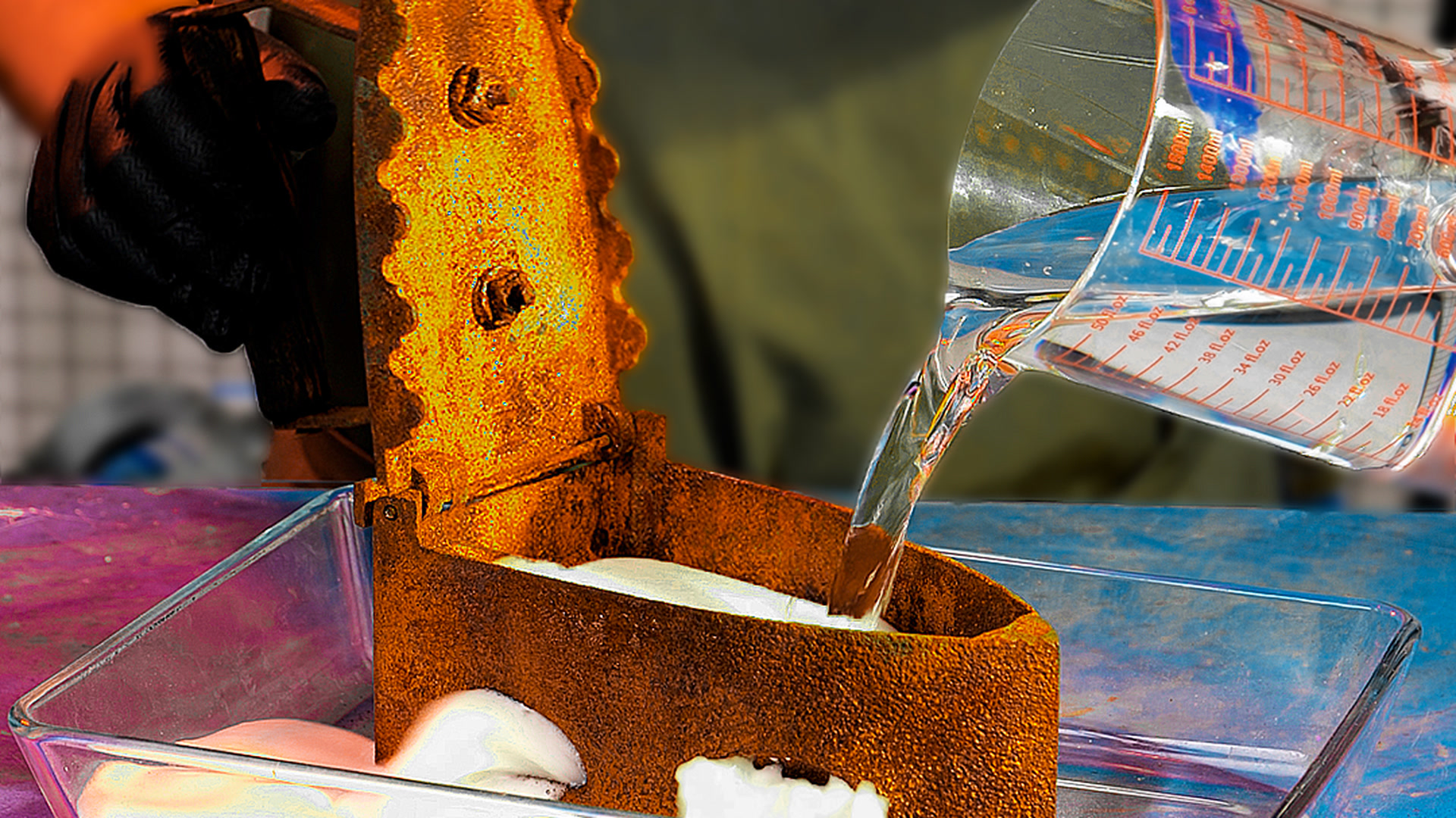 Complete restoration of a rusted iron to a brand new