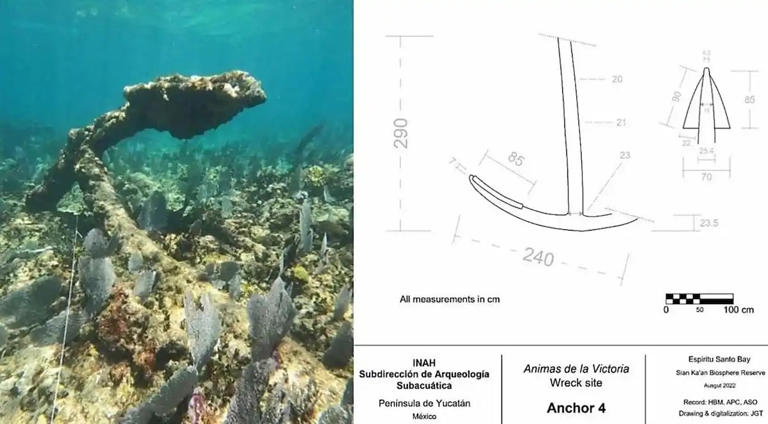Divers followed a 200-meter trail of abandoned cannons on the Yucatán ...