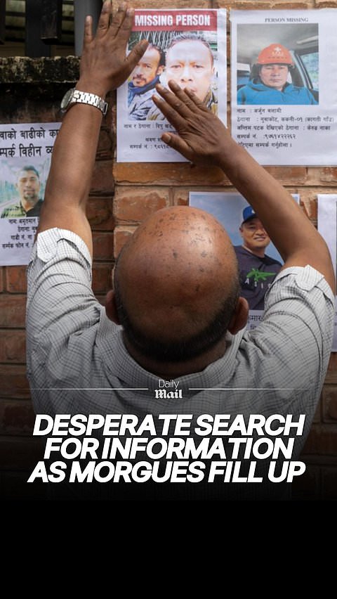 Daily Mail sees missing posters at hospital overrun with bodies