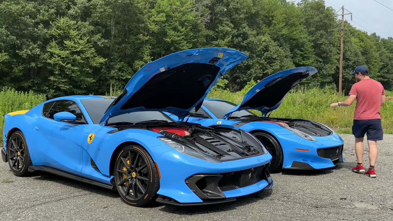 Comparing Ferrari 812 Competizione and F12 TDF in an epic test