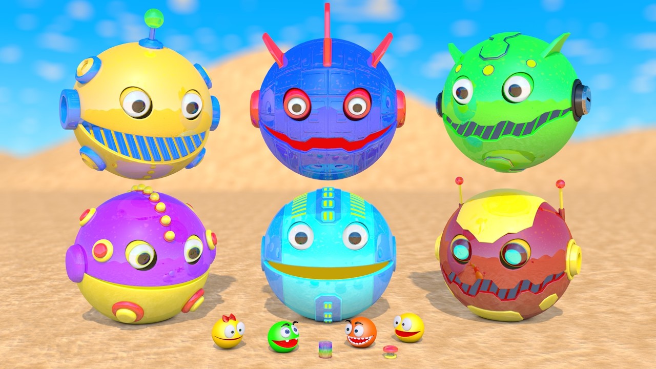 Pacman & Robot Pacmans challenge – Hiccup button & rainbow spring