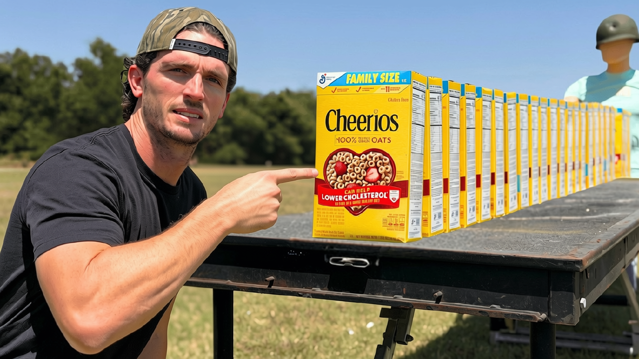 How many boxes of cereal to stop a bullet