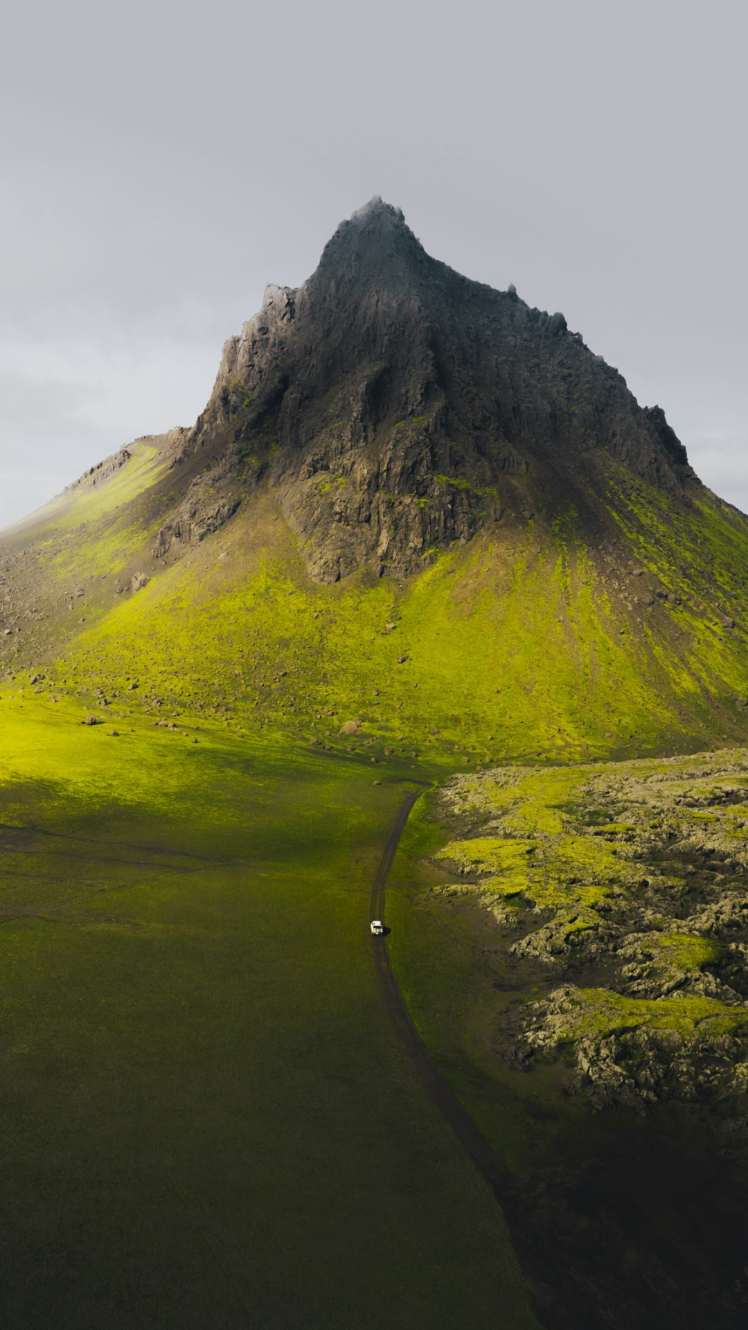 Iceland roads surrounded by dramatic scenery