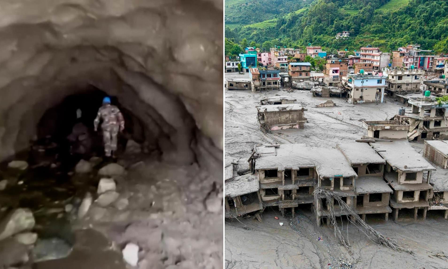 Race to save hundreds trapped in Nepal tunnels as terrifying videos emerge and death toll passes 900